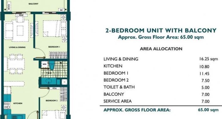 2 Bedroom – 65 sqm